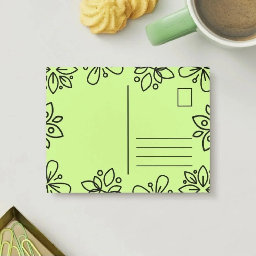Set of 10 Lime Thank You Postcards